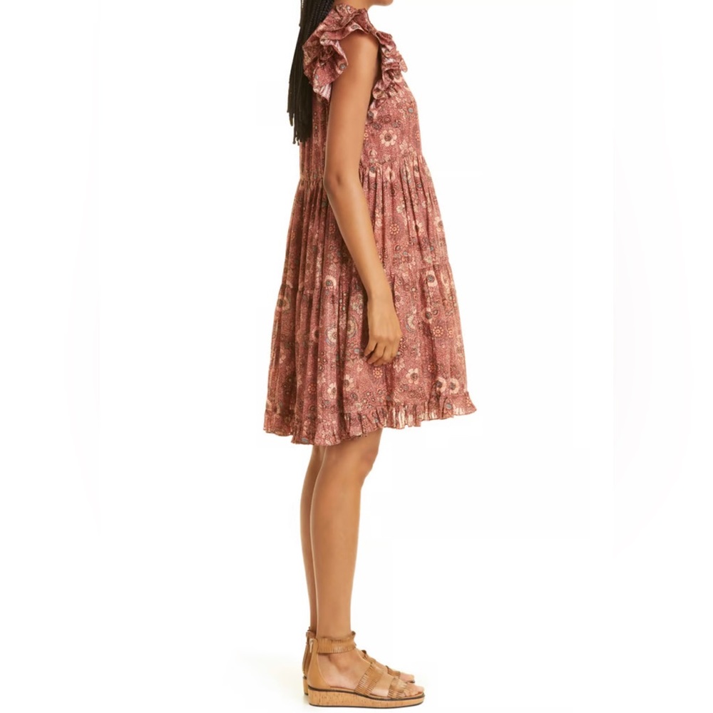 Ulla Johnson Adele Flutter Sleeve Mini Dress In R… - image 8